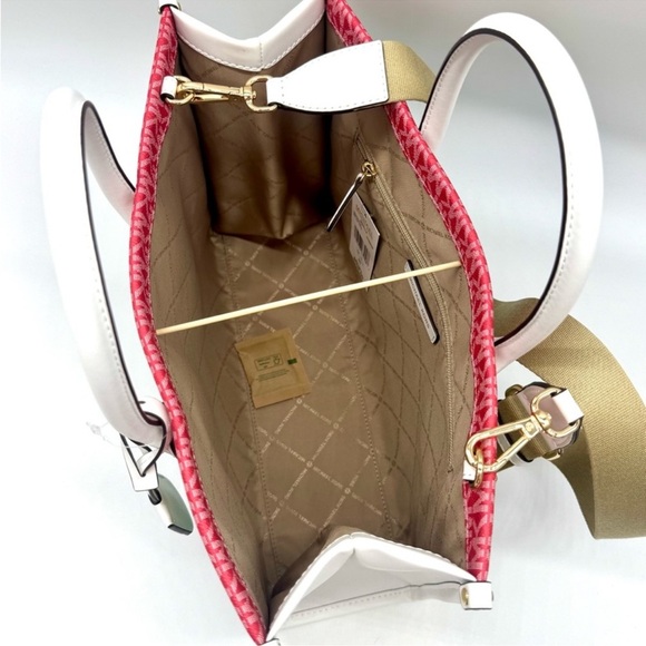 Michael Kors Mirella Medium Logo Tote Bag & Matching Continental Wallet Rainbow - Picture 7 of 12